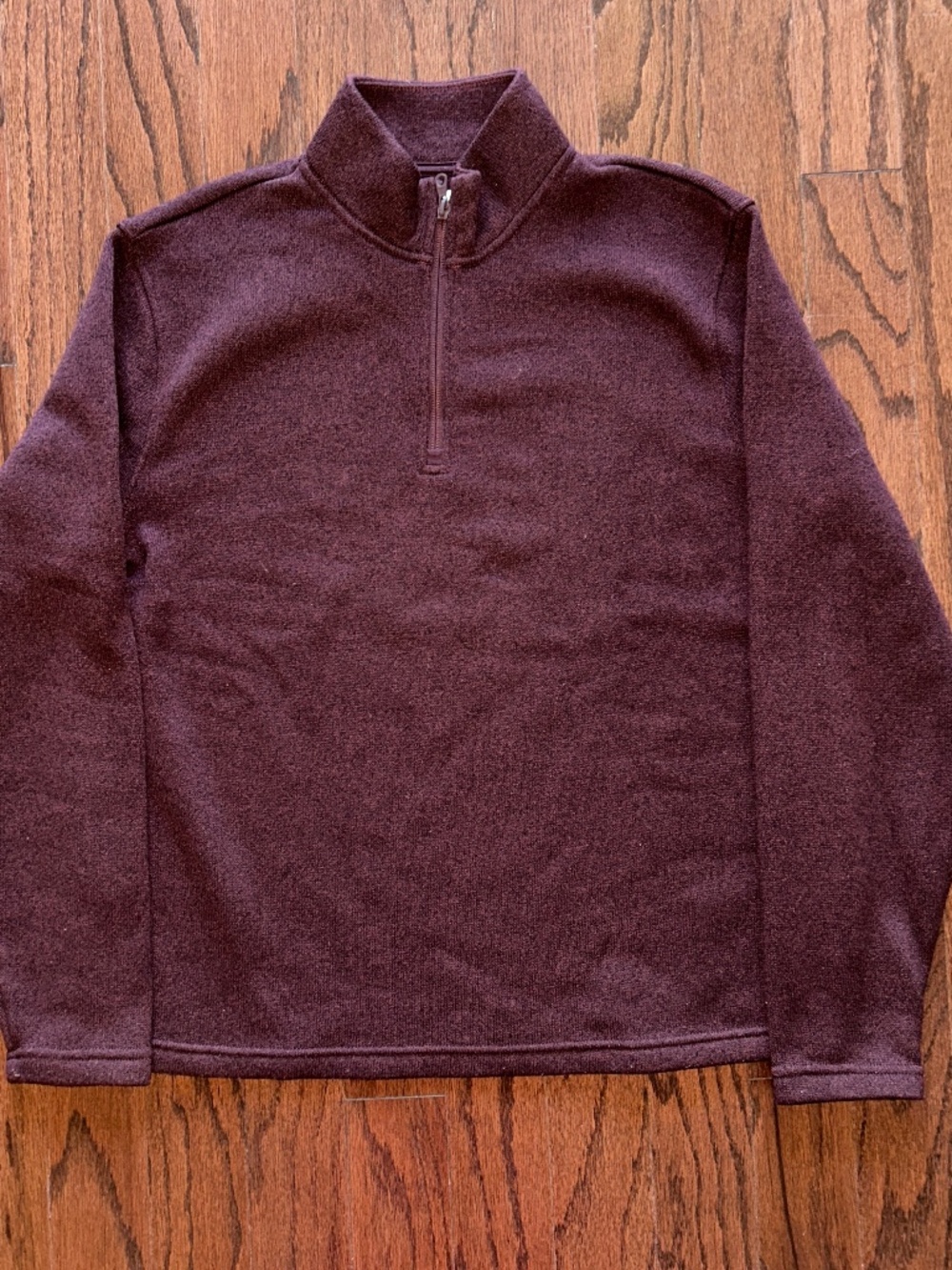 Old Navy Mens Burgundy Quarter Zip Pullover Sweater Mock Neck Large Maroon